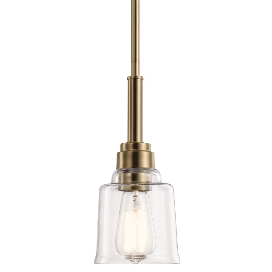 1 Light Mini Pendant, Weathered Brass