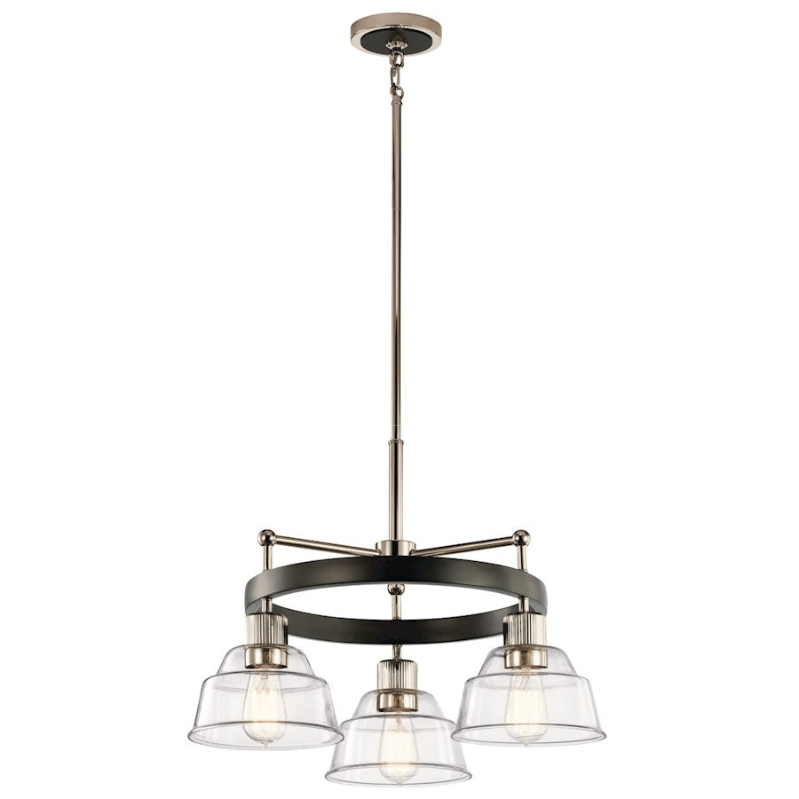 Kichler Eastmont 3 Light Chandelier, Polished Nickel - 52402PN