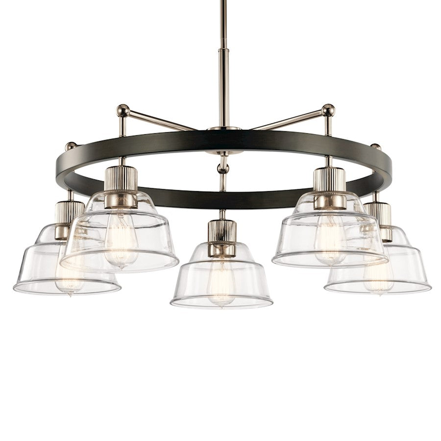 Eastmont Chandelier, Polished Nickel