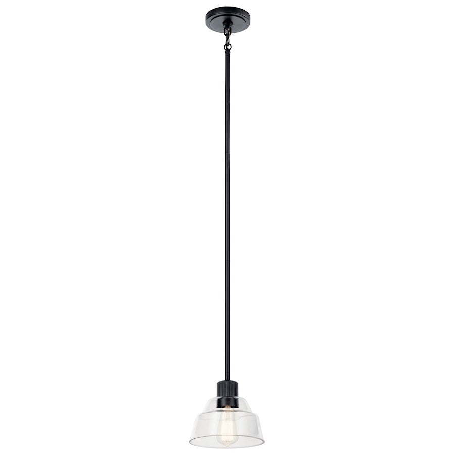 Kichler Eastmont 1 Light Mini Pendant, Black/Clear - 52405BK