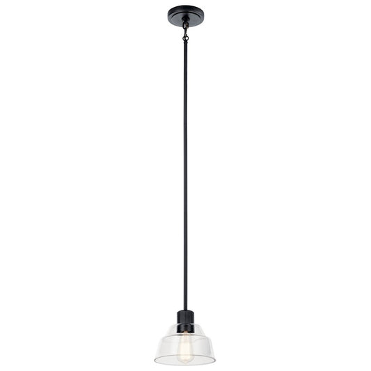 Kichler Eastmont 1 Light Mini Pendant, Black/Clear - 52405BK