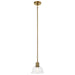 Kichler Eastmont 1 Light Mini Pendant, Brushed Brass/Clear - 52405BNB