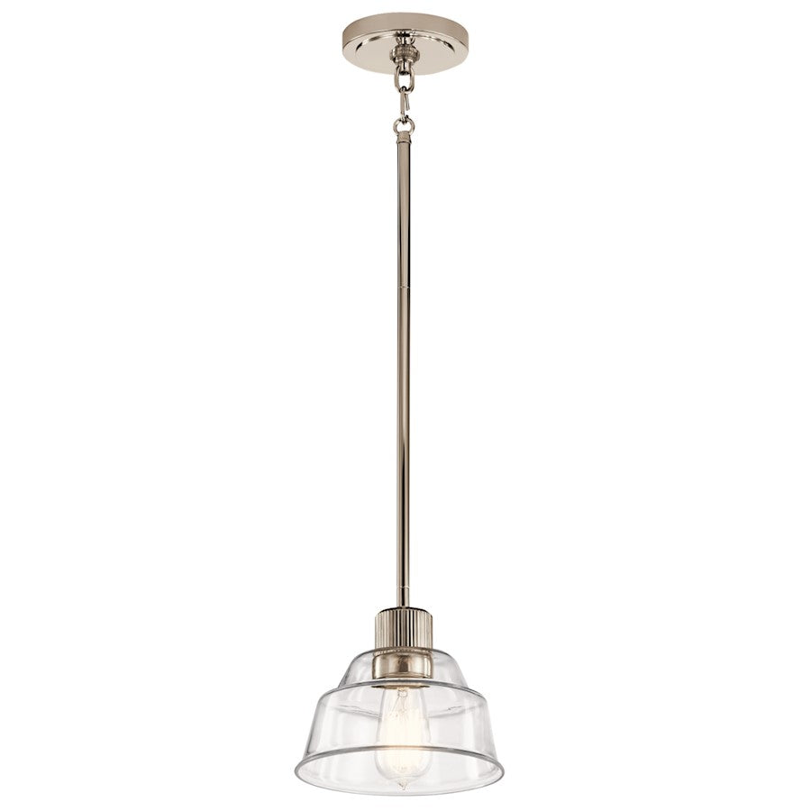 Kichler Eastmont 1 Light Mini Pendant, Polished Nickel - 52405PN