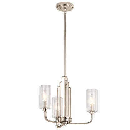 Kichler Kimrose 3 Light Chandelier, Polished Nickel - 52410PN