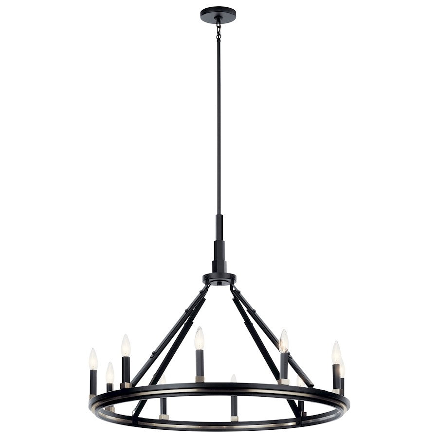 Kichler Emmala 10 Light Chandelier, Black - 52421BK