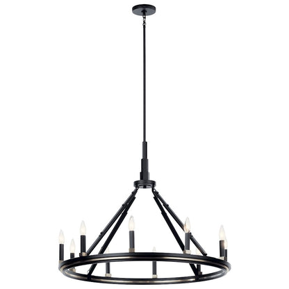 Kichler Emmala 10 Light Chandelier, Black - 52421BK