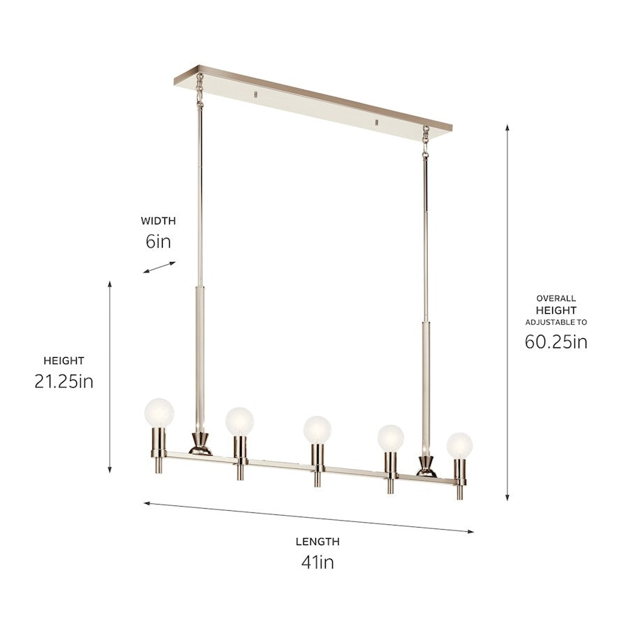 5 Light Linear Chandelier