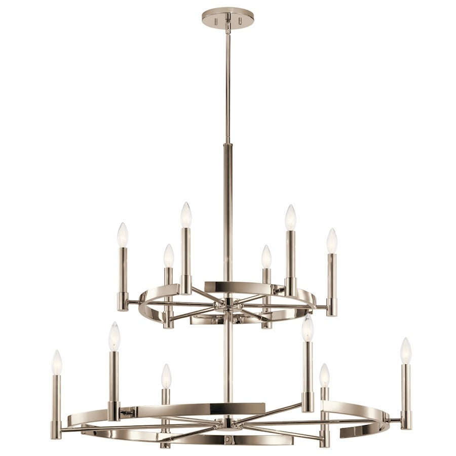 Kichler Tolani 12 Light Chandelier, Polished Nickel - 52428PN