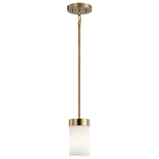 Kichler Ciona 1 Light Mini Pendant, Brushed Natural Brass - 52431BNB