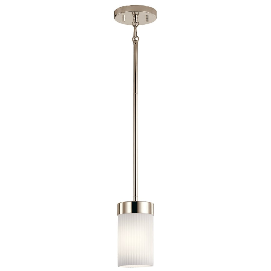 Kichler Ciona 1 Light Mini Pendant, Polished Nickel - 52431PN