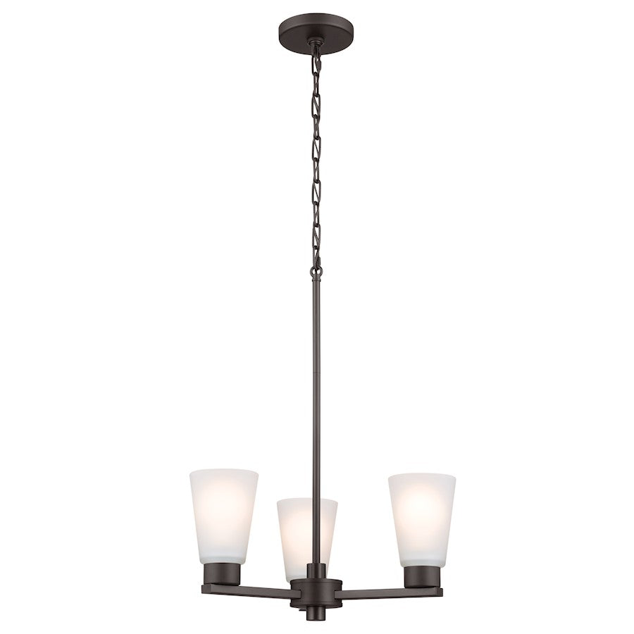 Kichler Stamos 3 Light Chandelier, Olde Bronze - 52435OZ