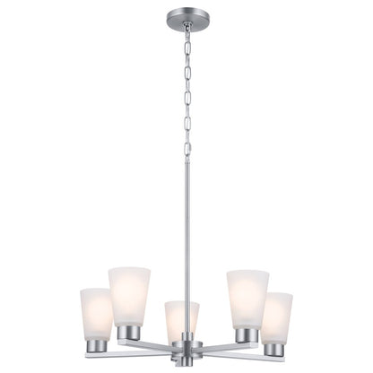 Kichler Stamos 5 Light Chandelier, Brushed Nickel - 52436NI