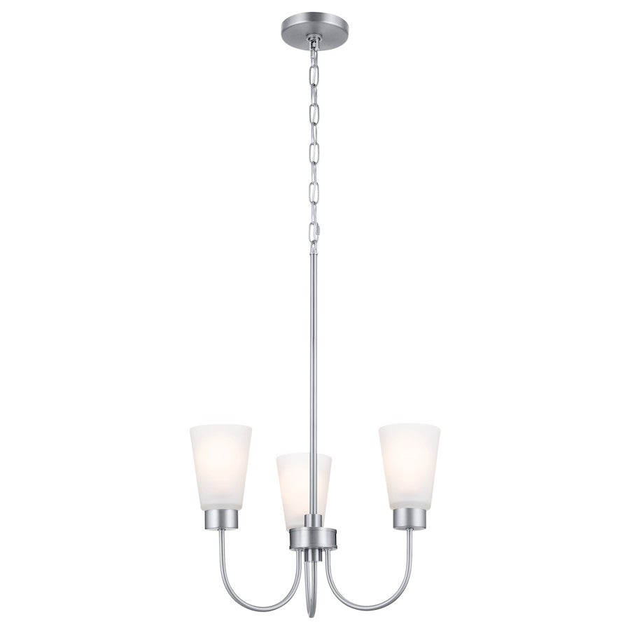 Kichler Erma 3 Light Chandelier, Brushed Nickel - 52442NI