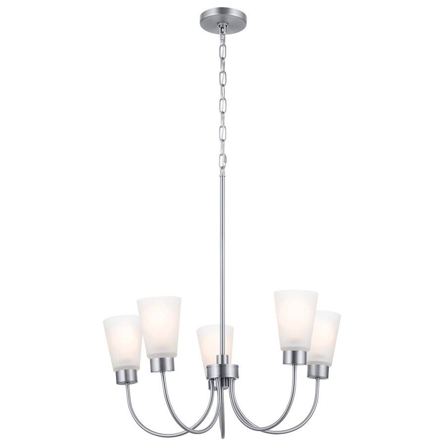 Kichler Erma 5 Light Chandelier, Brushed Nickel - 52443NI