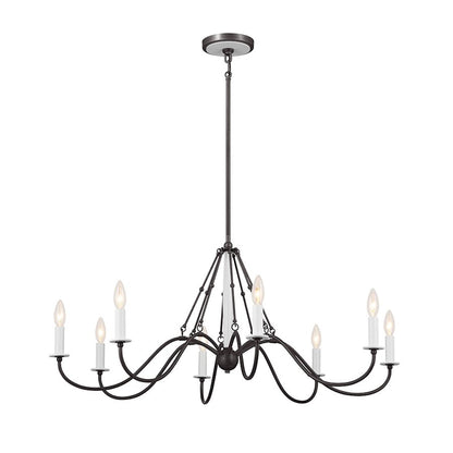 Kichler Freesia 8 Light Chandelier, Anvil Iron - 52456AVI