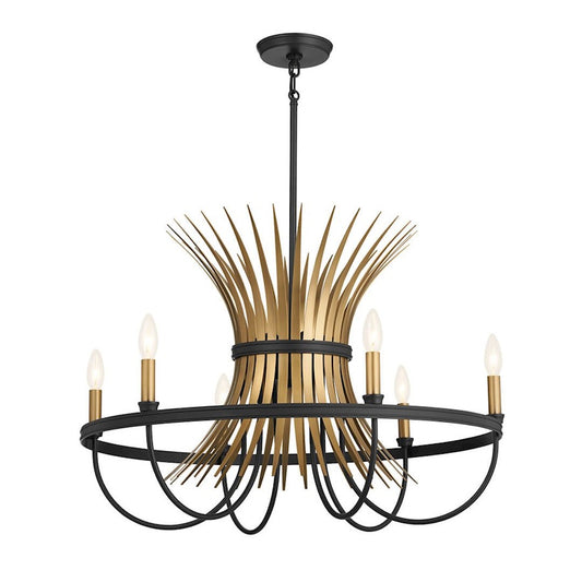 Kichler Baile 6 Light 20"Chandelier, Black - 52458BK