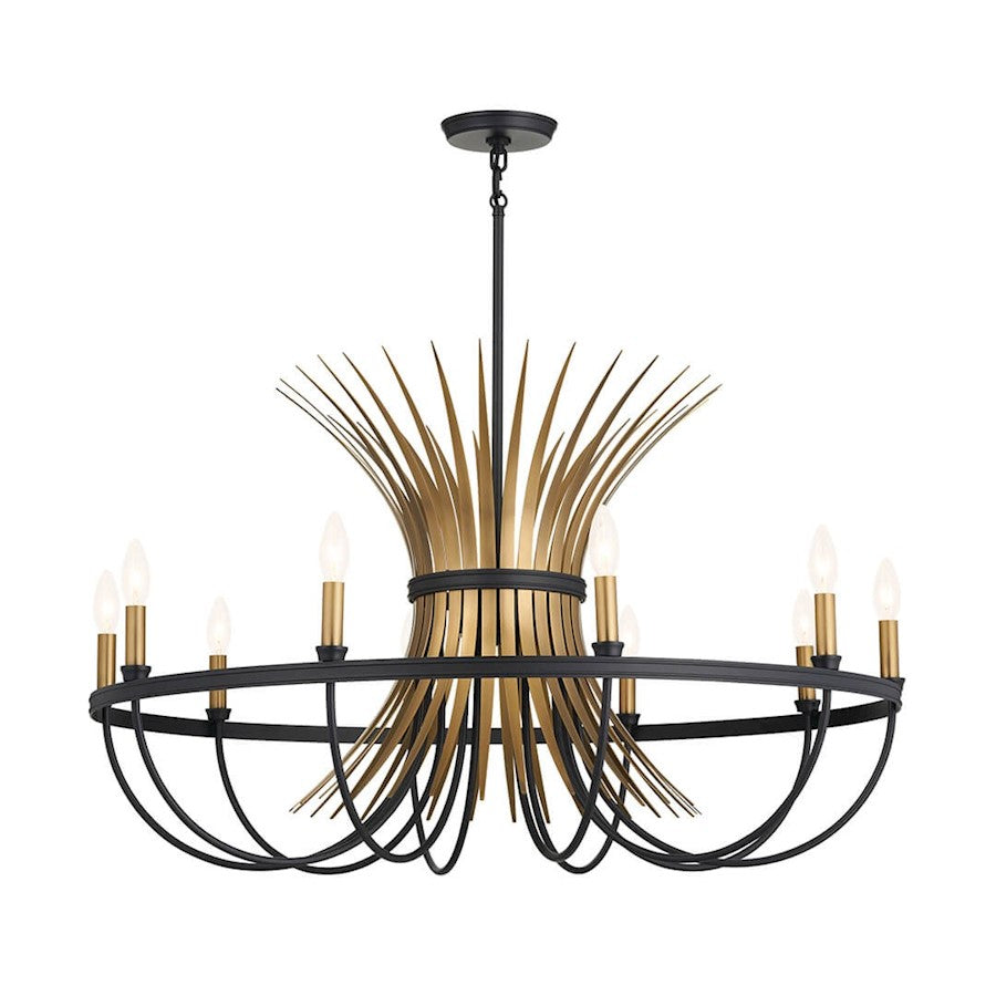 Kichler Baile 10 Light Chandelier, Black - 52459BK