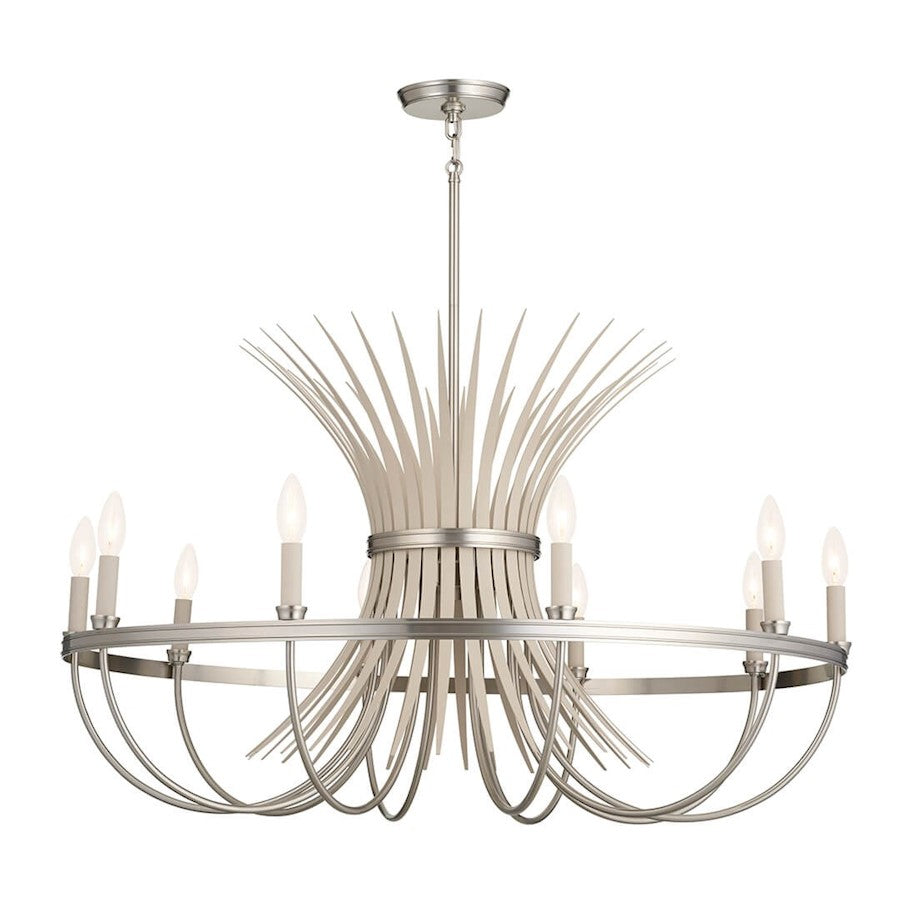 Kichler Baile 10 Light Chandelier, Brushed Nickel - 52459NI