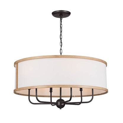 Kichler Heddle 6 Light Chandelier, Anvil Iron - 52466AVI