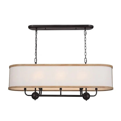 Kichler Heddle Linear 8 Light Chandelier, Anvil Iron - 52467AVI