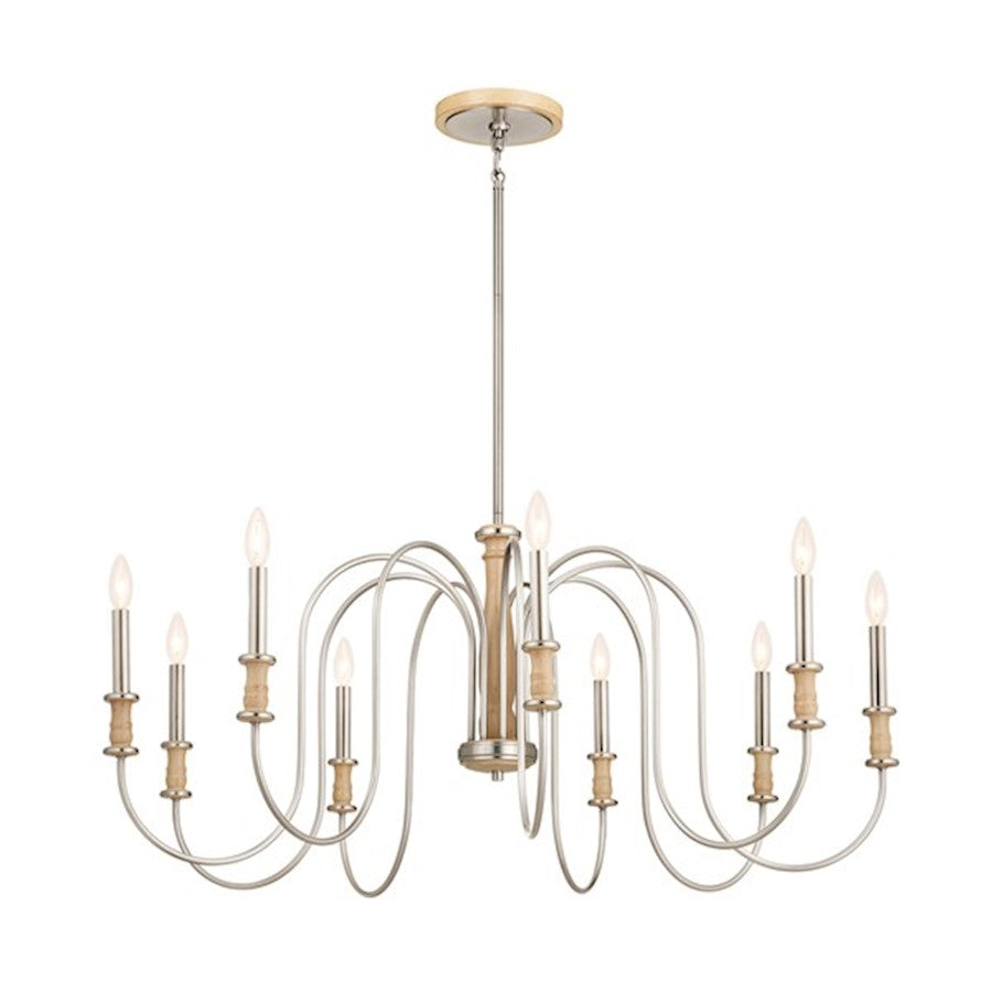 Kichler Karthe 9 Light Chandelier, Brushed Nickel - 52471NI