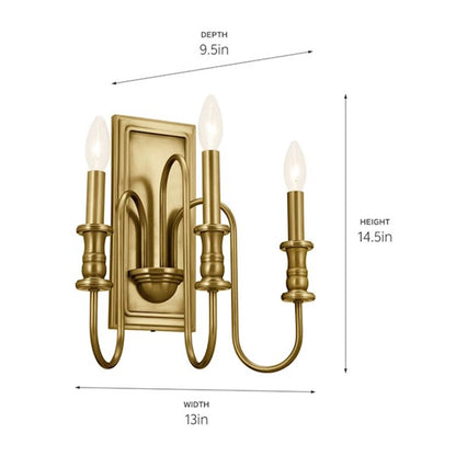 3 Light Wall Sconce