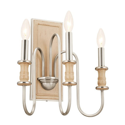 Kichler Karthe 3 Light Wall Sconce, Brushed Nickel - 52473NI