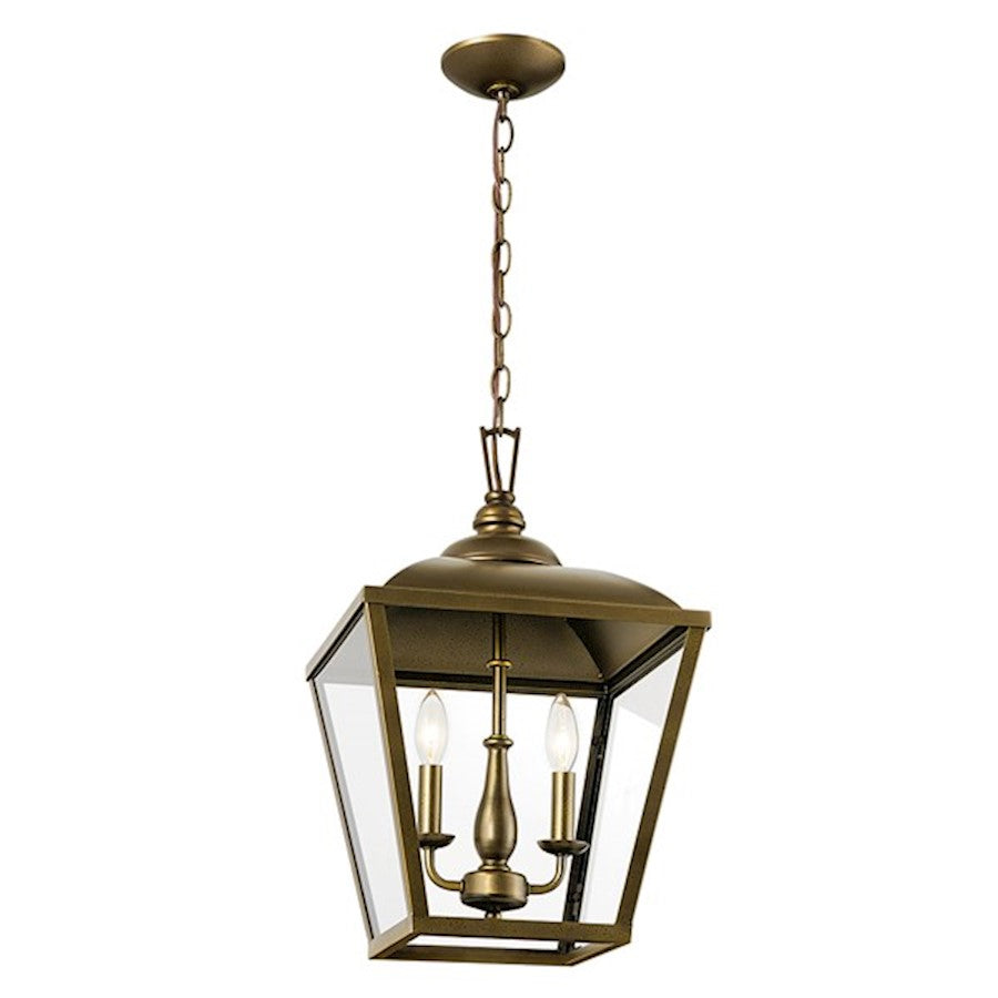 Kichler Dame 2 Light Pendant, Character Bronze/Transparent - 52474CHZ