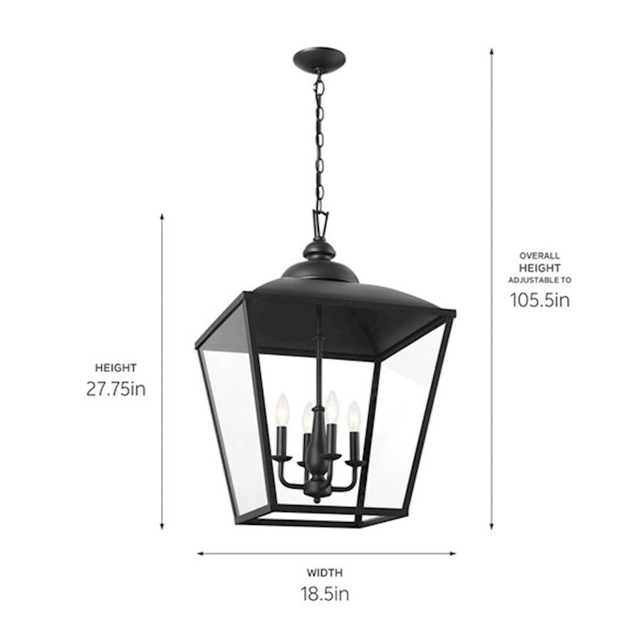 4 Light Foyer Pendant