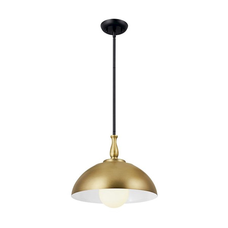 Kichler Fira 1 Light 11" Pendant, Natural Brass - 52476NBR