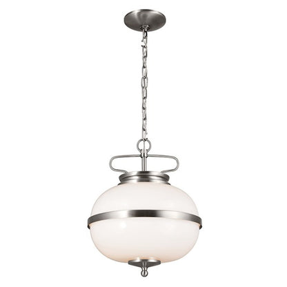 Kichler Opal 2 Light Pendant, Classic Pewter/Opal - 52478CLP