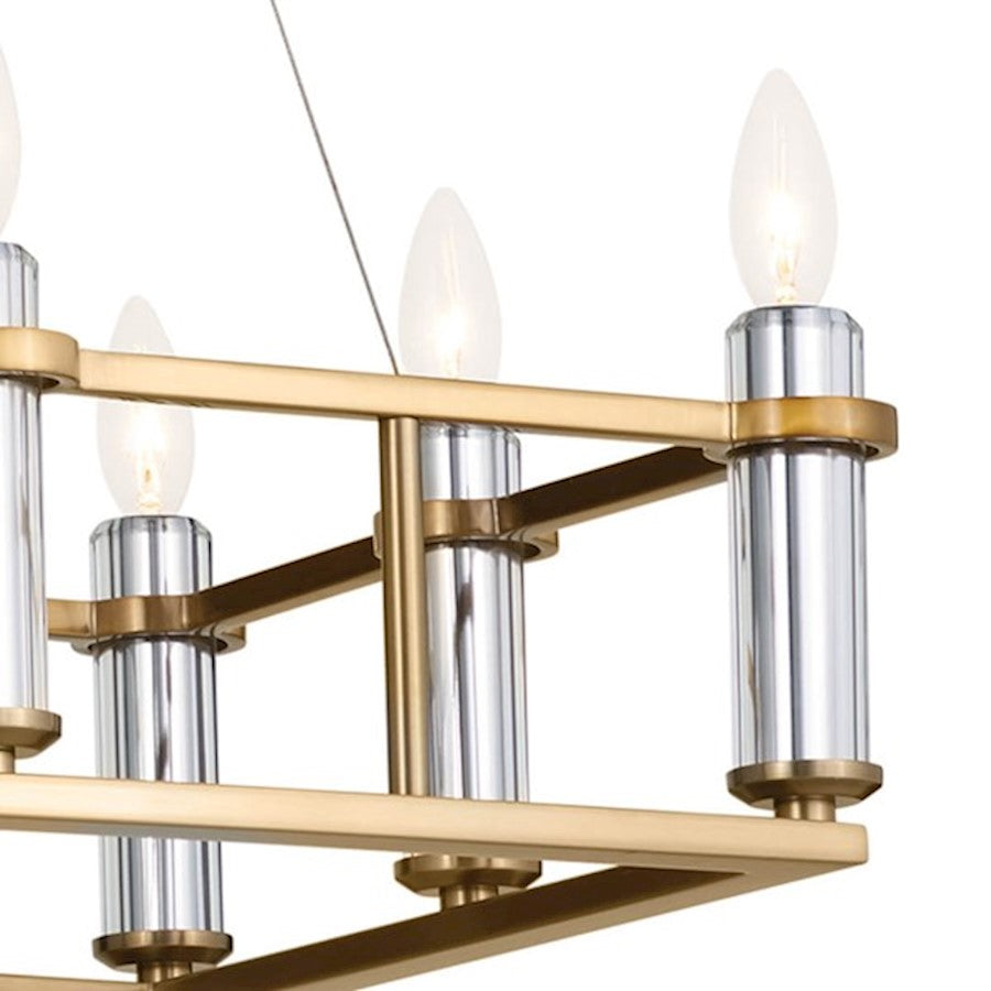 12 Light Linear Chandelier