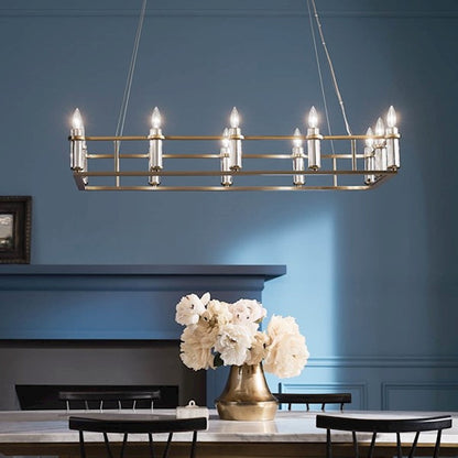 12 Light Linear Chandelier