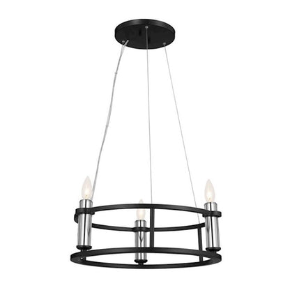 Kichler Rosalind 3 Light Chandelier, Black - 52493BK