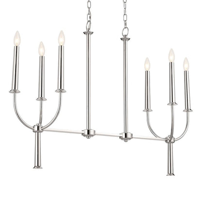 6 Light Linear Chandelier