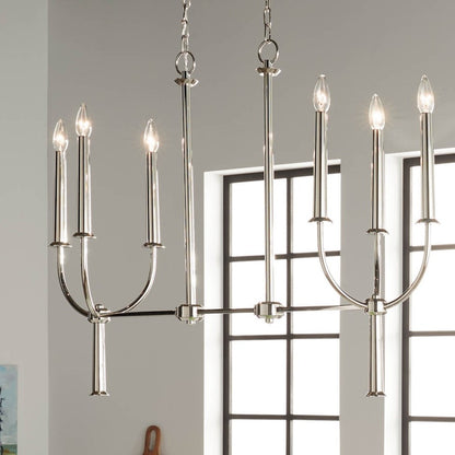 6 Light Linear Chandelier