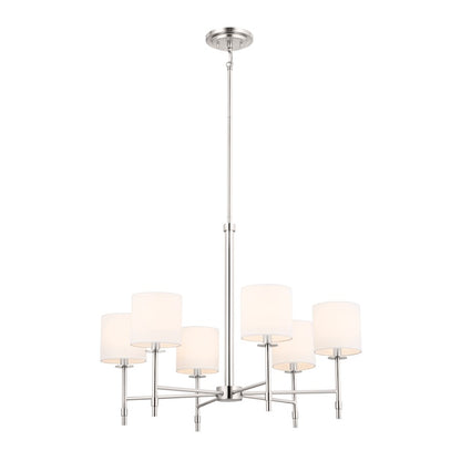 Kichler Ali 6 Light Chandelier, Polished Nickel - 52500PN