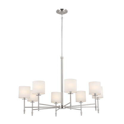 Kichler Ali 8 Light Chandelier, Polished Nickel - 52502PN