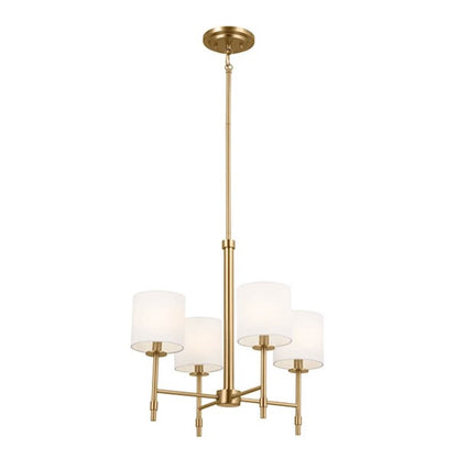 Kichler Ali 4 Light Chandelier, Brushed Natural Brass - 52504BNB