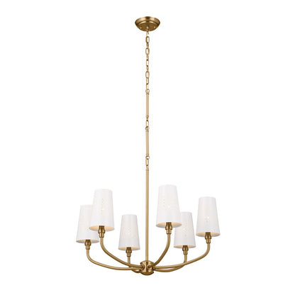 Kichler Adeena 6 Light Chandelier, Brushed Natural Brass - 52508BNB