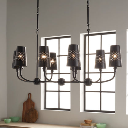 8 Light Linear Chandelier