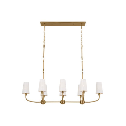 Kichler Adeena 8 Light Linear Chandelier, Brushed Natural Brass - 52510BNB