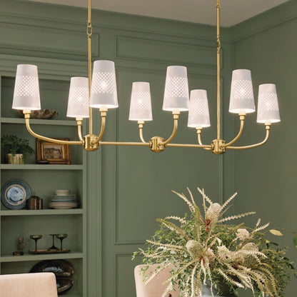 8 Light Linear Chandelier