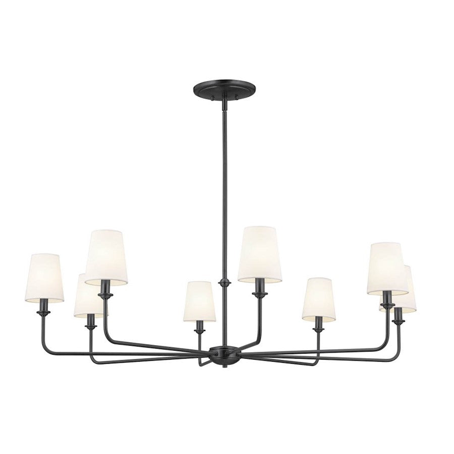 Kichler Pallas 8 Light Chandelier, Black - 52517BK