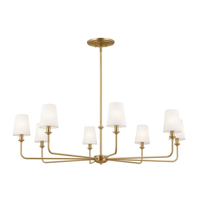 Kichler Pallas 8 Light Chandelier, Brushed Natural Brass - 52517BNB