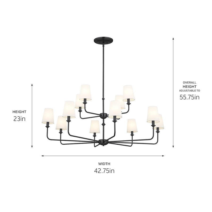 12 Light Chandelier 2 Tier