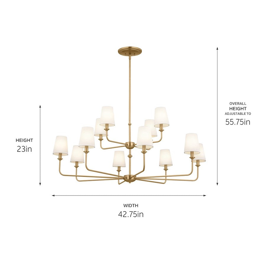 12 Light Chandelier 2 Tier