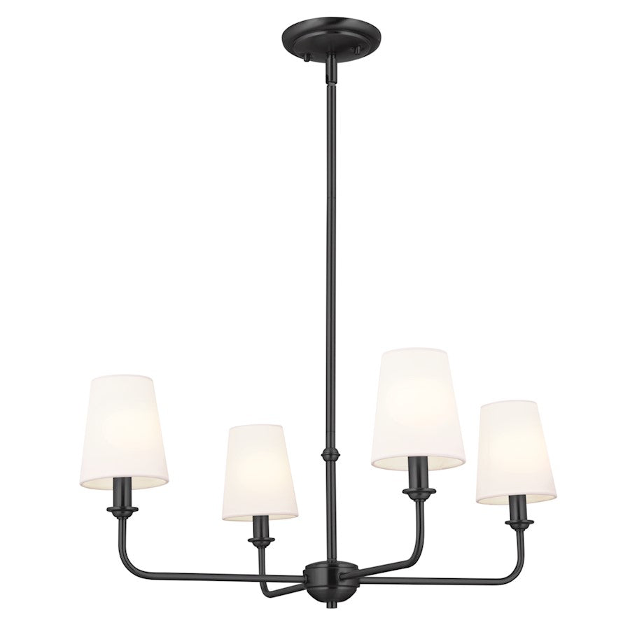 Kichler Pallas 4 Light Chandelier, Black - 52520BK