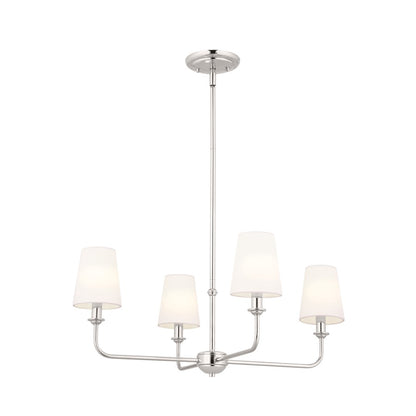 Kichler Pallas 4 Light Chandelier, Polished Nickel - 52520PN