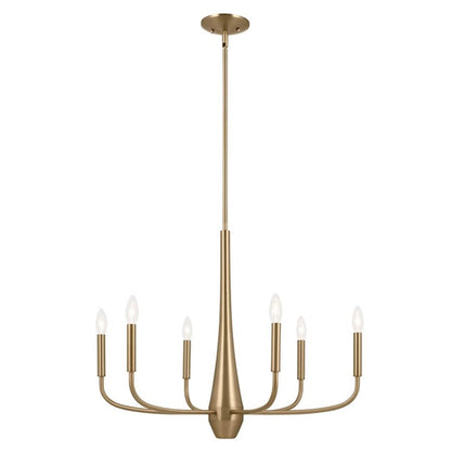 Kichler Deela 28" 6 Light Chandelier, Champagne Bronze - 52525CPZ